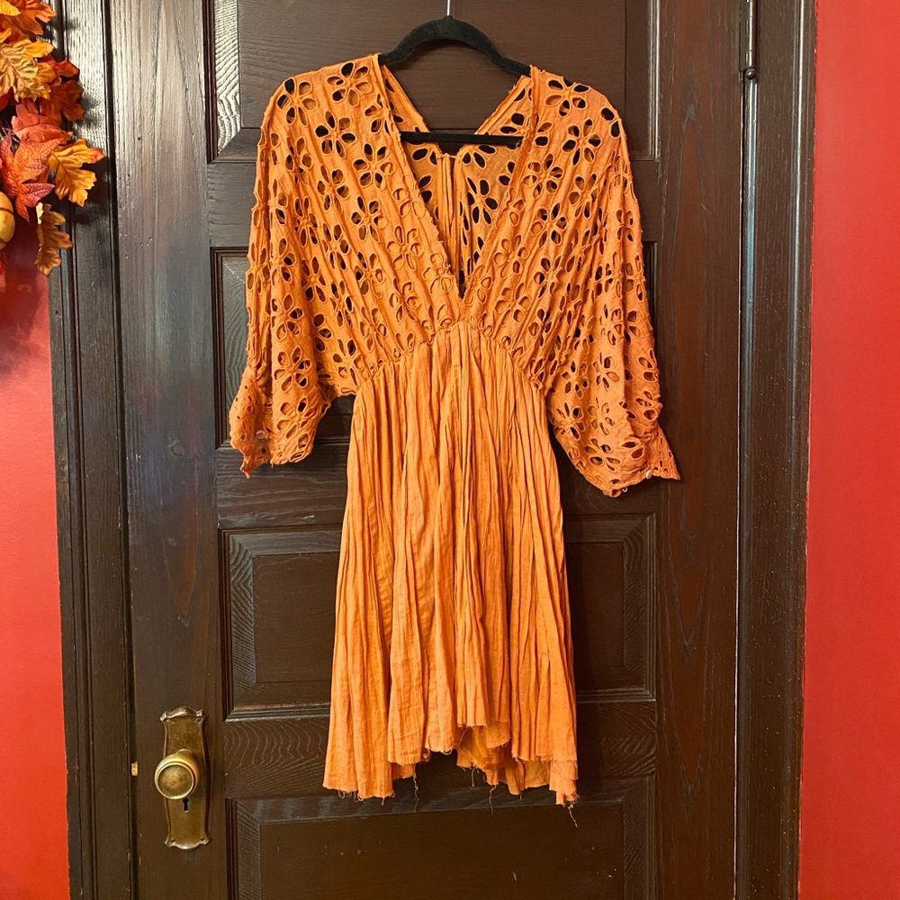 Free People burnt orangey Dress - Medium